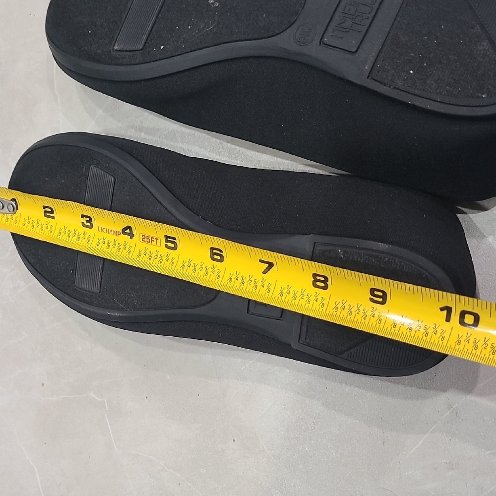 Time and Tru Black Flats with Floral Detail - Picture 6 of 6
